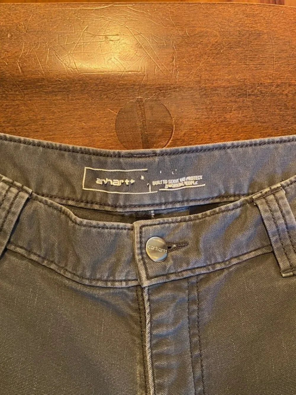 Beautifully Worn Carhartt Women's Double Knee Work Pants, Relaxed Fit, 30 x 32